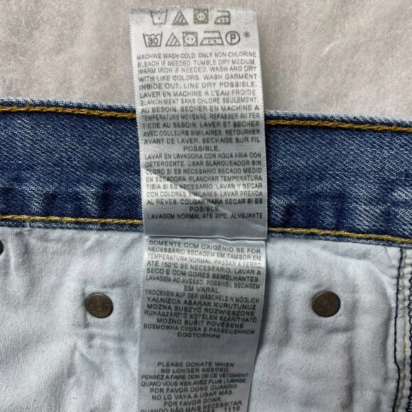 Levi's 550 Mens Denim Blue High Rise Relaxed Fit Straight Jeans Size W46xL34 - Picture 6 of 11